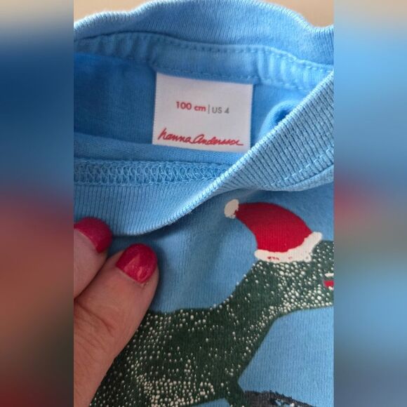 Hanna Andersson Blue Long Sleeve Tee with Scooter Design - Picture 2 of 3